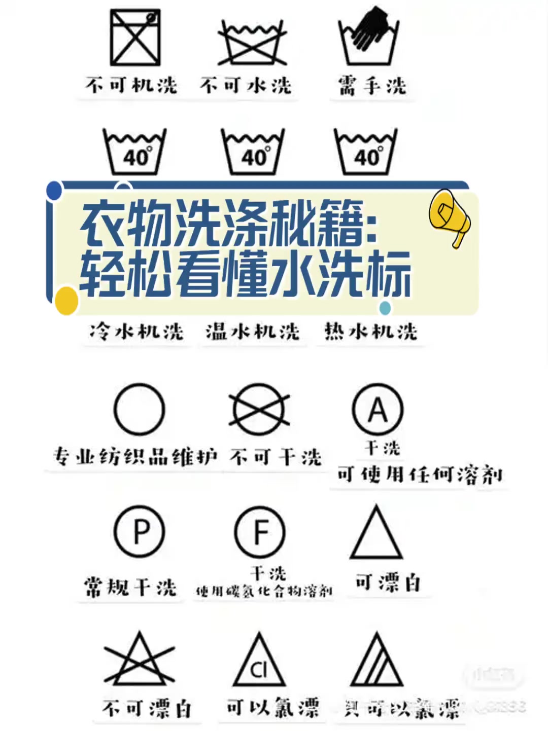 衣物洗涤秘籍:轻松看懂水洗标