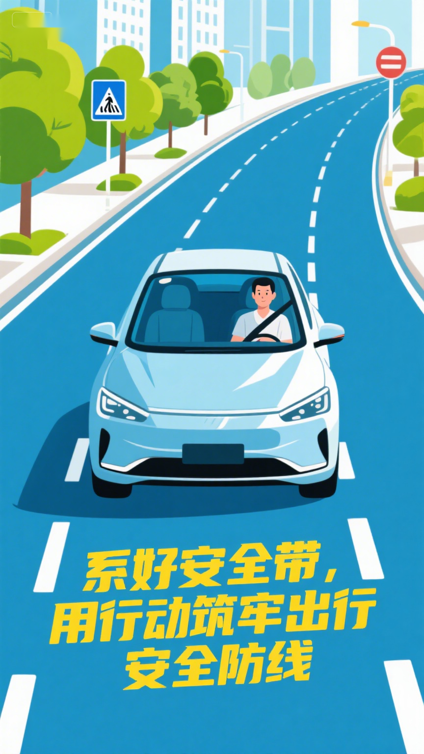 系好安全带,用行动筑牢出行安全防线