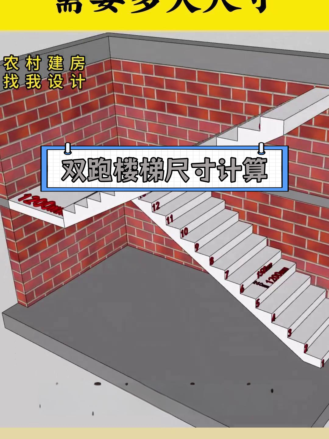 3.9米双跑楼梯设计尺寸解析