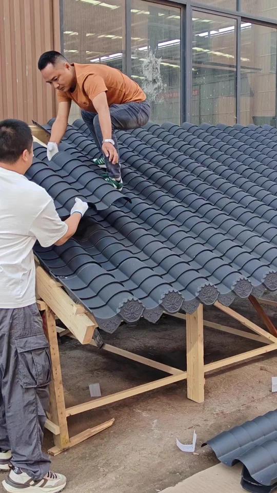 高分子小青瓦,新型复合材料仿古瓦轻巧耐用