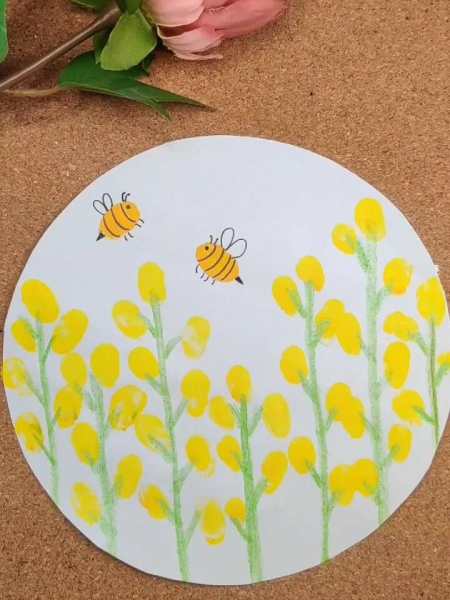 三个步骤用手指就可以画出春天的油菜花田-度小视