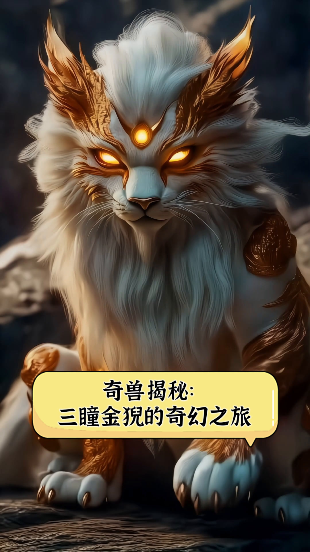 奇兽揭秘:三瞳金猊的奇幻之旅