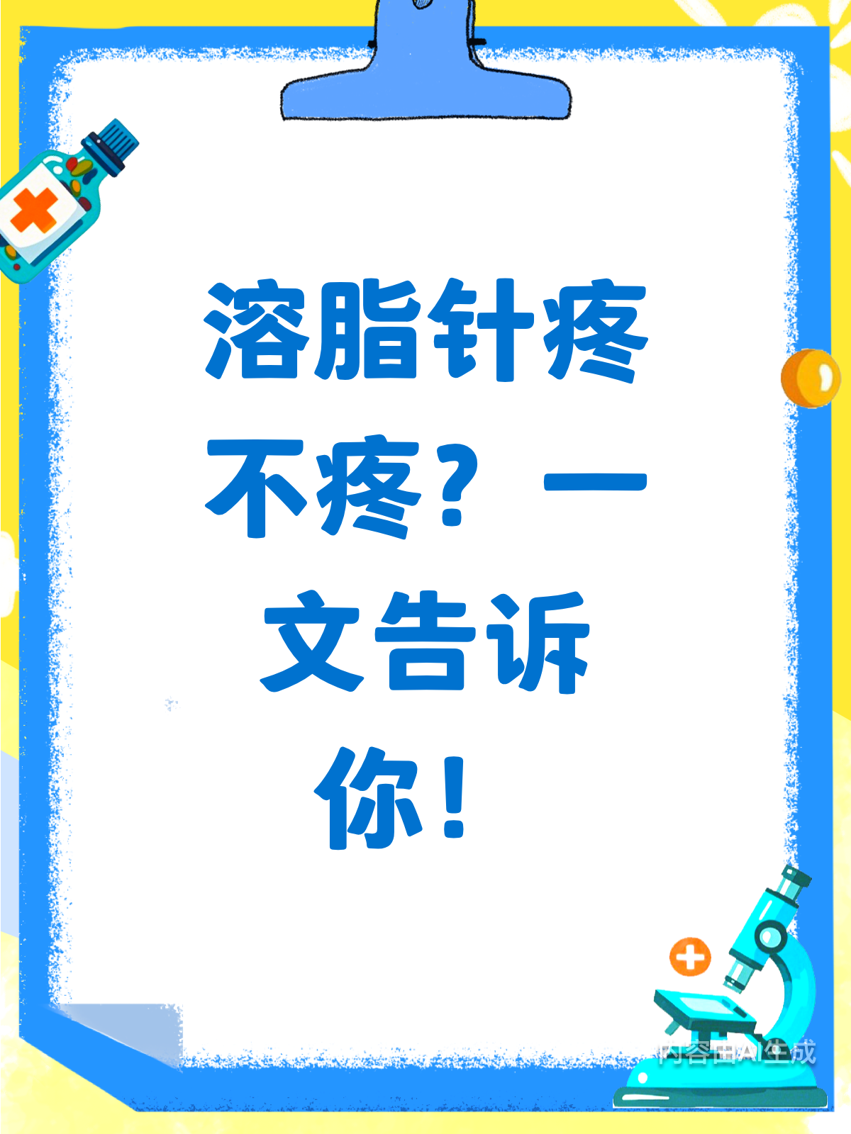 打溶脂针为什么这么疼