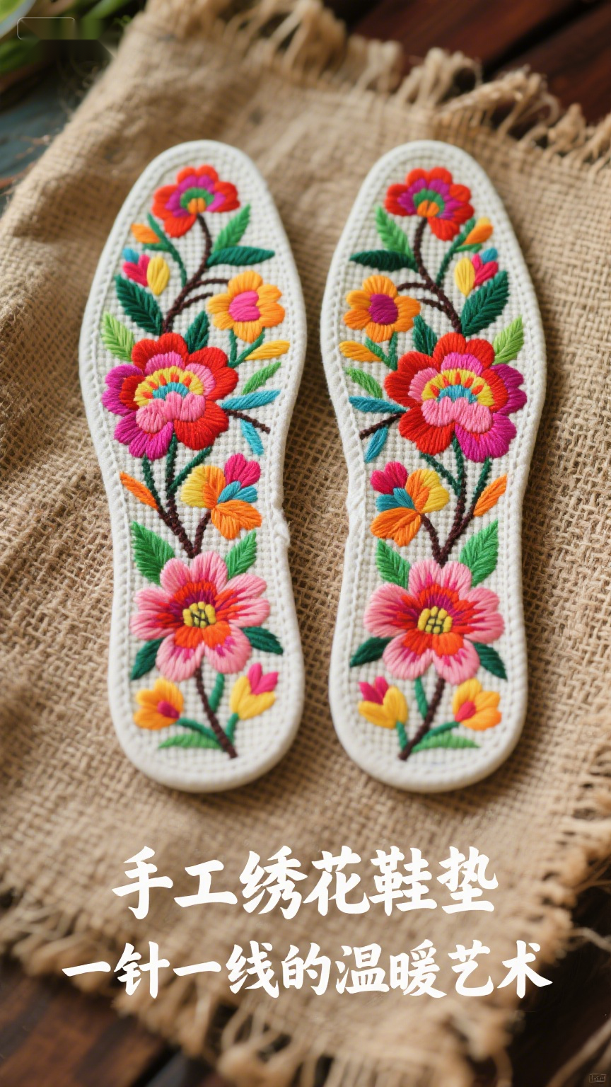 手工绣花鞋垫,一针一线的温暖艺术