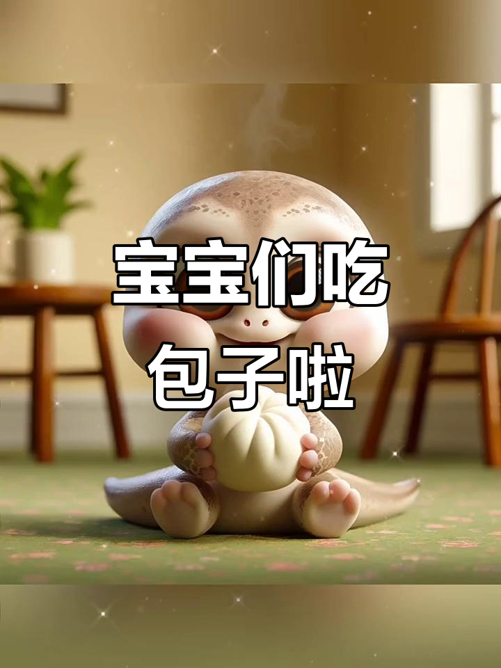 十二生肖宝宝吃大包子,萌态十足超可爱!