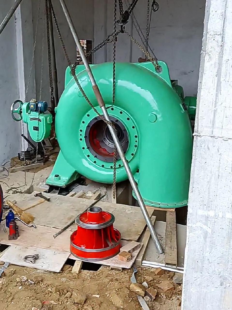 混流式水轮发电机组安装 水力发电 水电站 二手水轮发电机组 水轮机