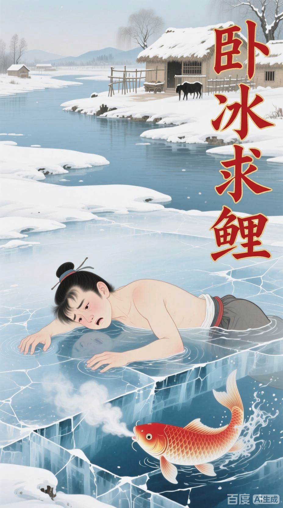 卧冰求鲤,孝心感动天地