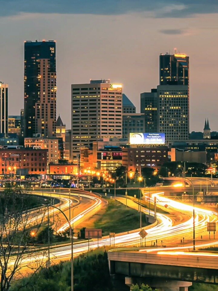 明州州府所在地圣保罗夜景