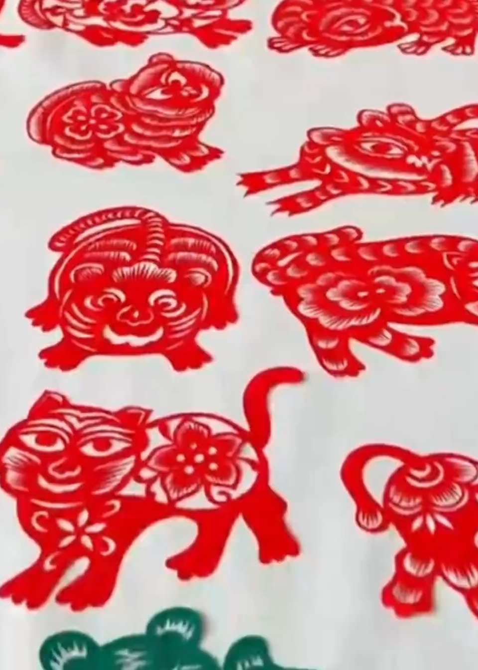 陕北手艺人剪纸创作百虎图-度小视