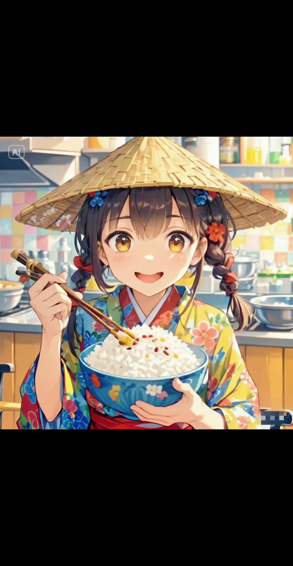 干饭了 一人食记 干饭人 热点小助手 动漫美食 干饭人-少女