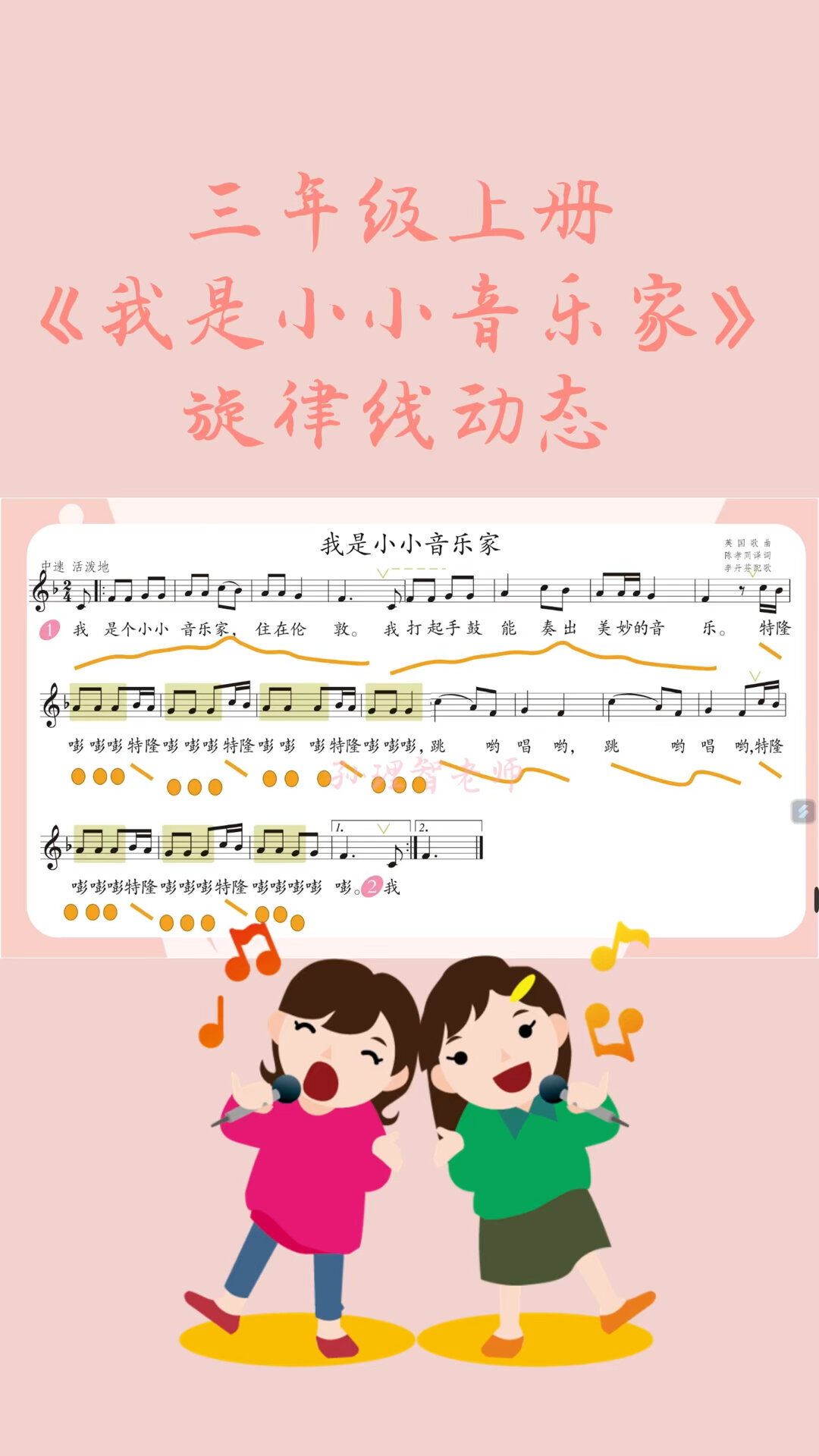 《我是小小音乐家》旋律线五线谱
