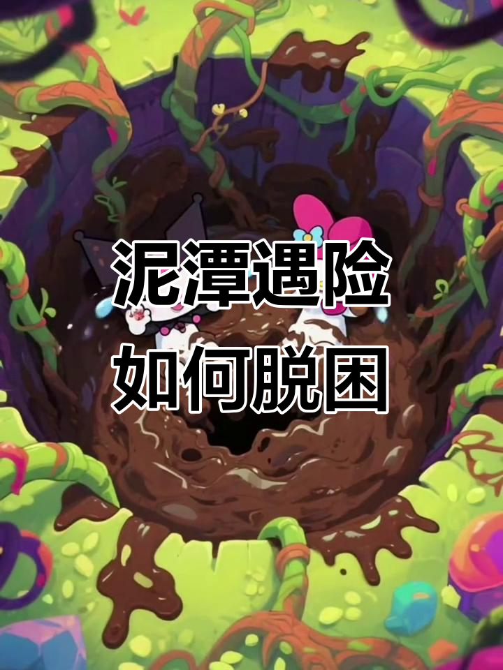 库洛米和美乐蒂陷入泥潭,雨中自救大作战