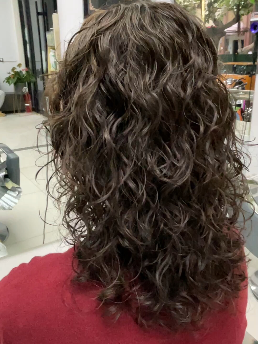 阿姨卷发全头烫中发