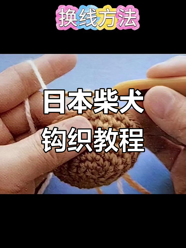 钩针编织可爱日本柴犬,步骤详解教你轻松做出萌宠头部