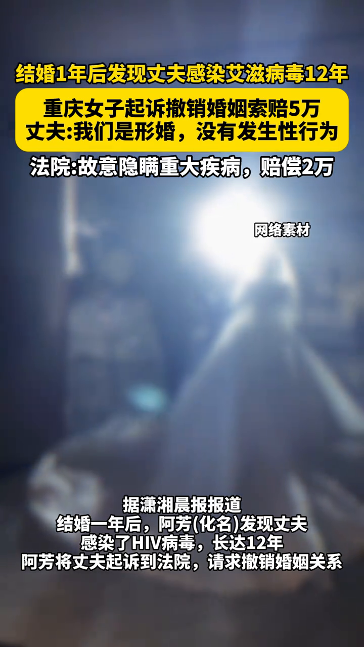 女子婚后一年发现丈夫隐瞒艾滋病史