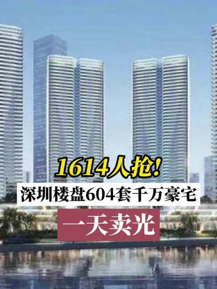 深圳楼盘604套千万豪宅一天卖光「深圳一楼盘1614人抢604套豪宅:6000多万大平层最先卖出,楼盘此前冻结保证金56.525亿」据时代周报,豪宅力撑深圳...