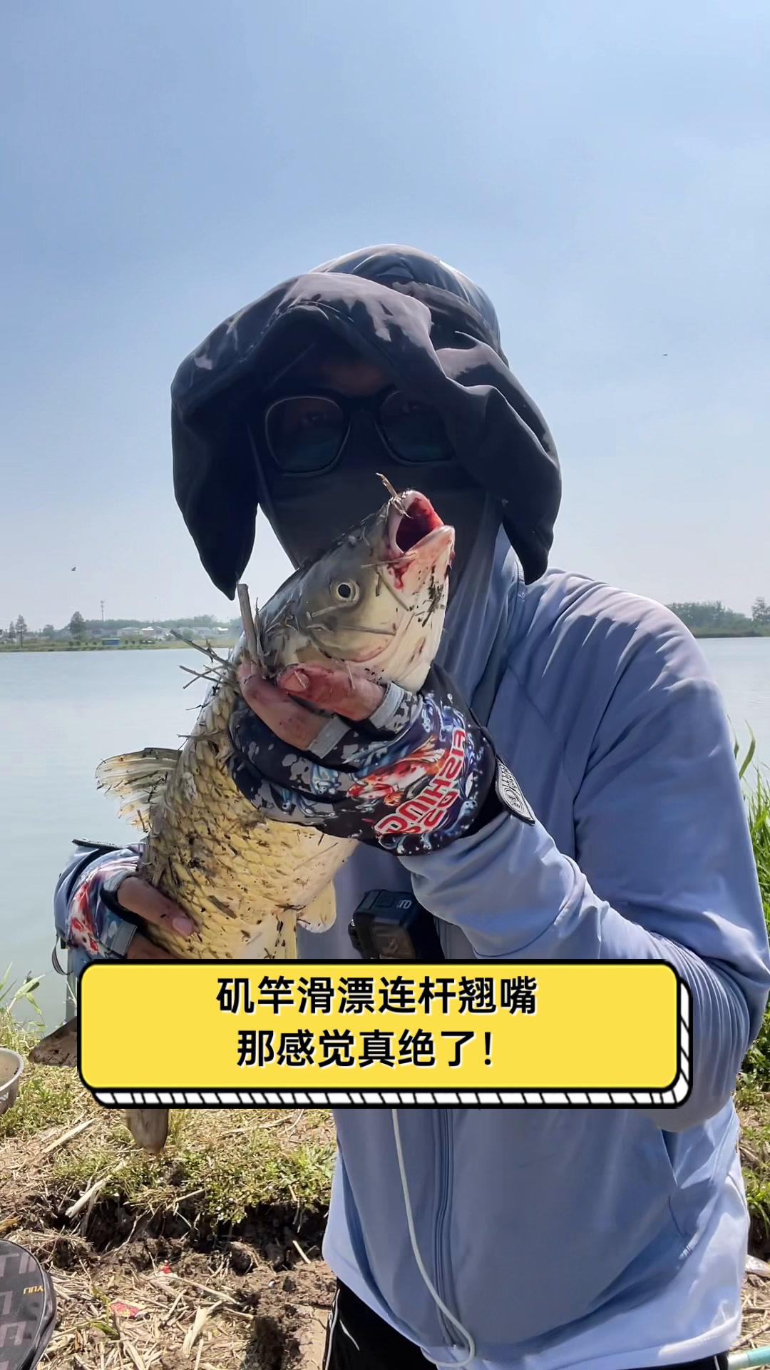 矶竿滑漂连杆翘嘴,那感觉真绝了!