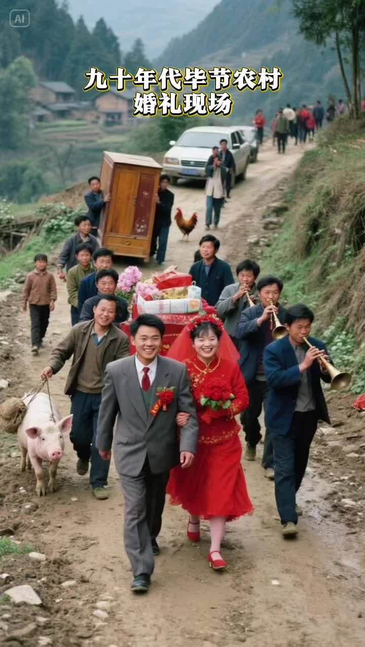 九十年代的贵州毕节农村婚礼现场!