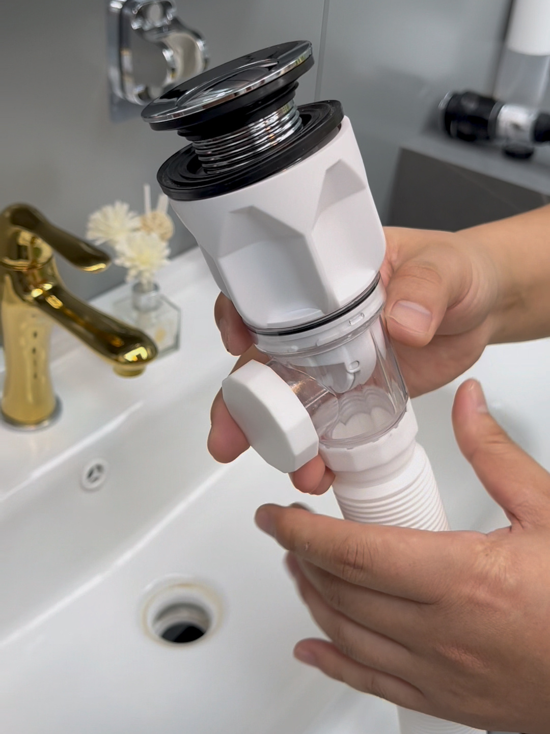一分钟安装洗手盆下水器
