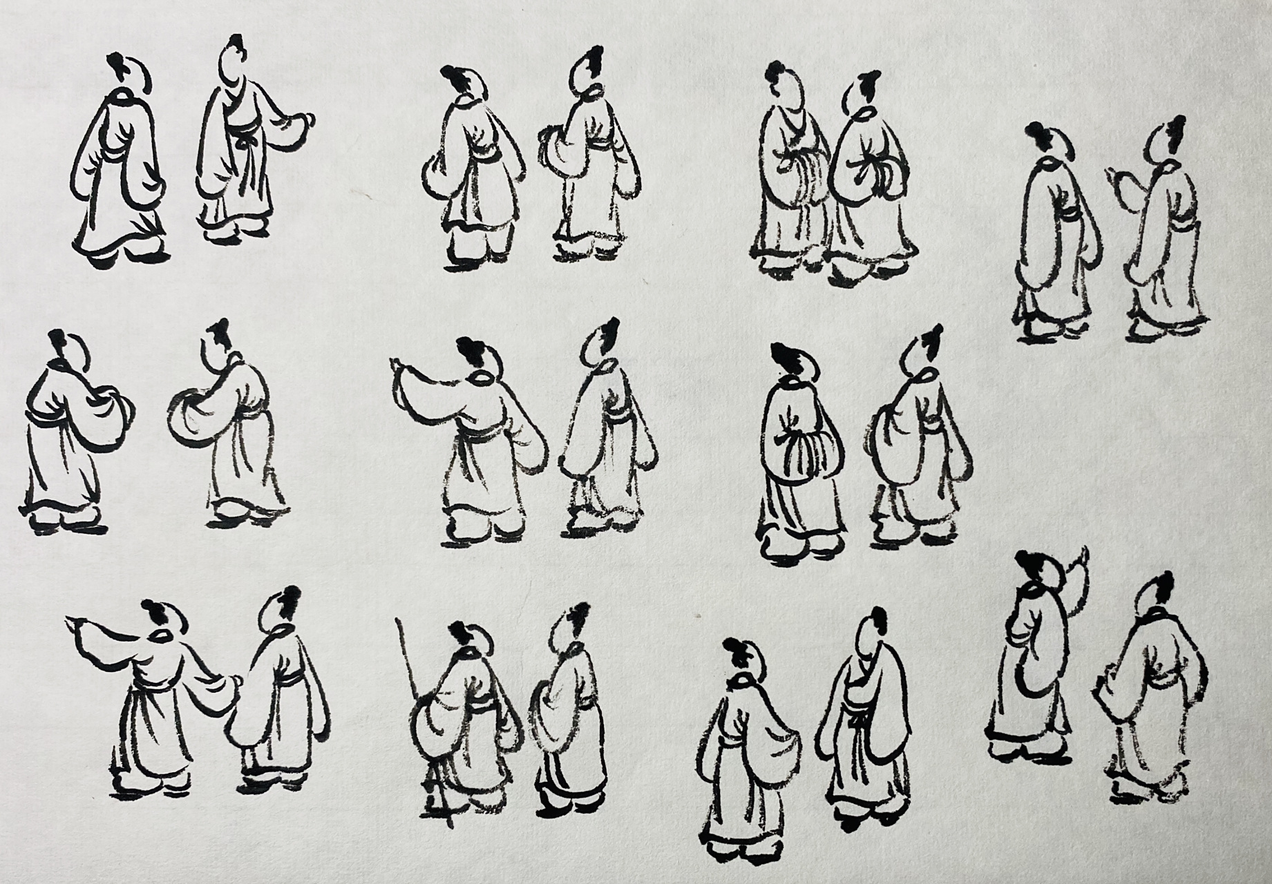 揭秘山水画中点景人物的绘画技巧 作为中国传统绘画中的重要流派之一