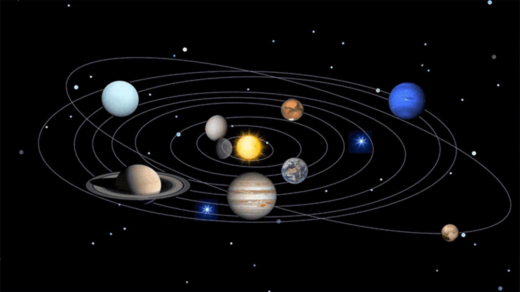 太阳系真实全景图图片