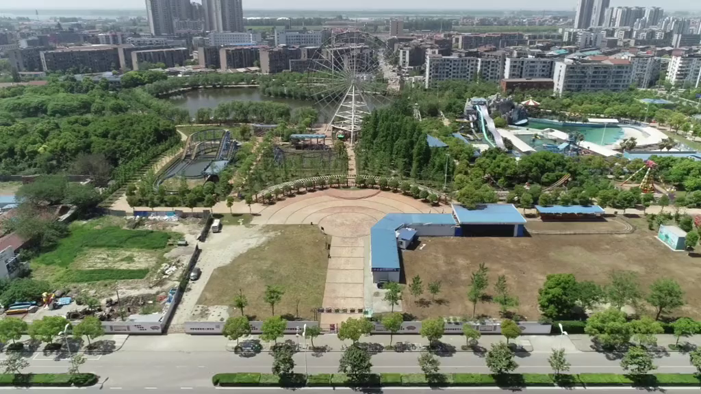 玉桥公园,被誉为沙市的小欢乐谷航拍沙市荆州公园