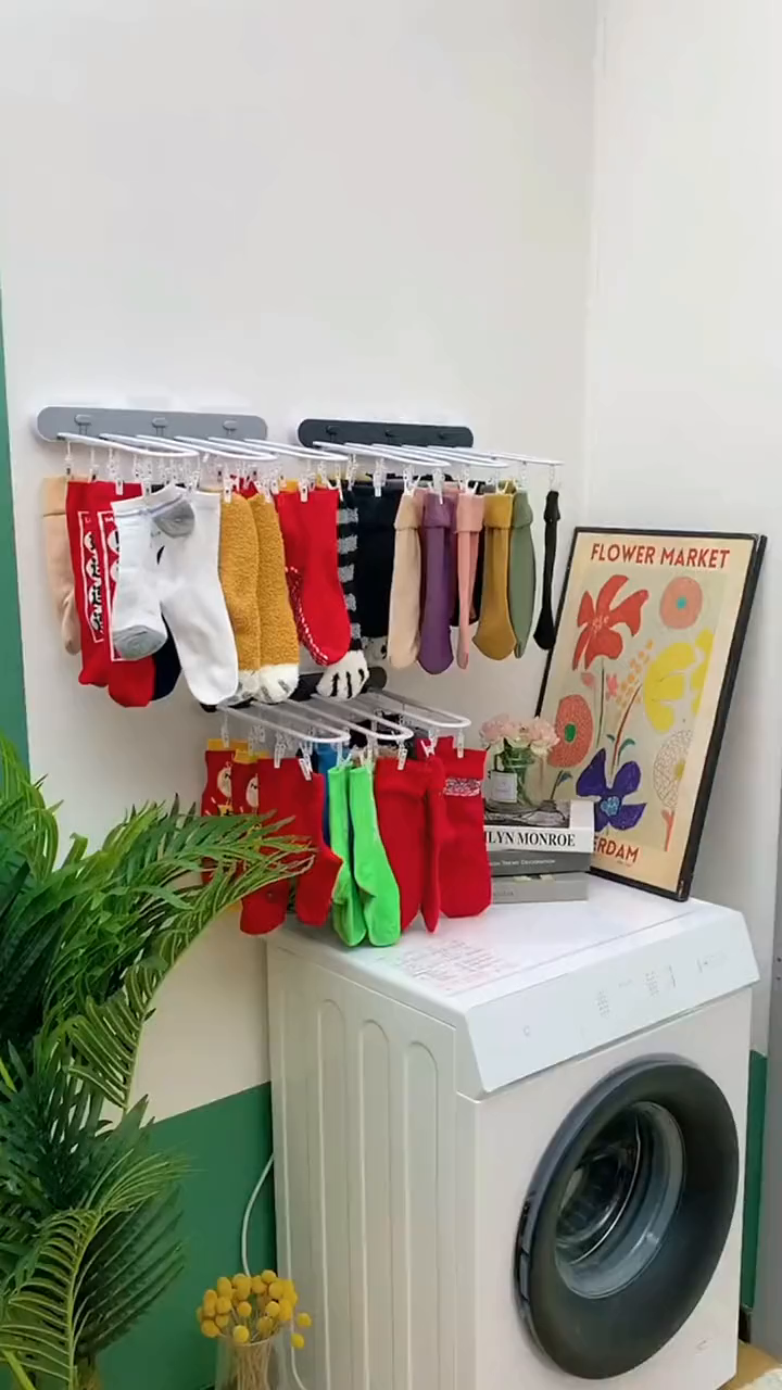 穿袜子的一定需要这个架子!晾晒袜子太方便了