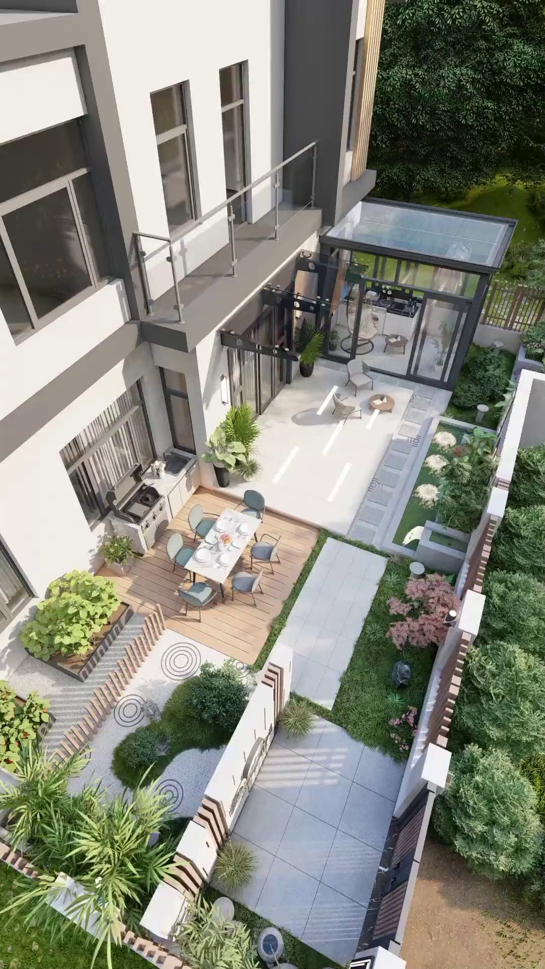 60平方现代风格庭院怎么设计,今天它来了-度小视