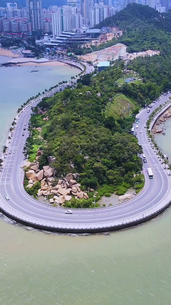 这是珠海情侣大道上的一段路