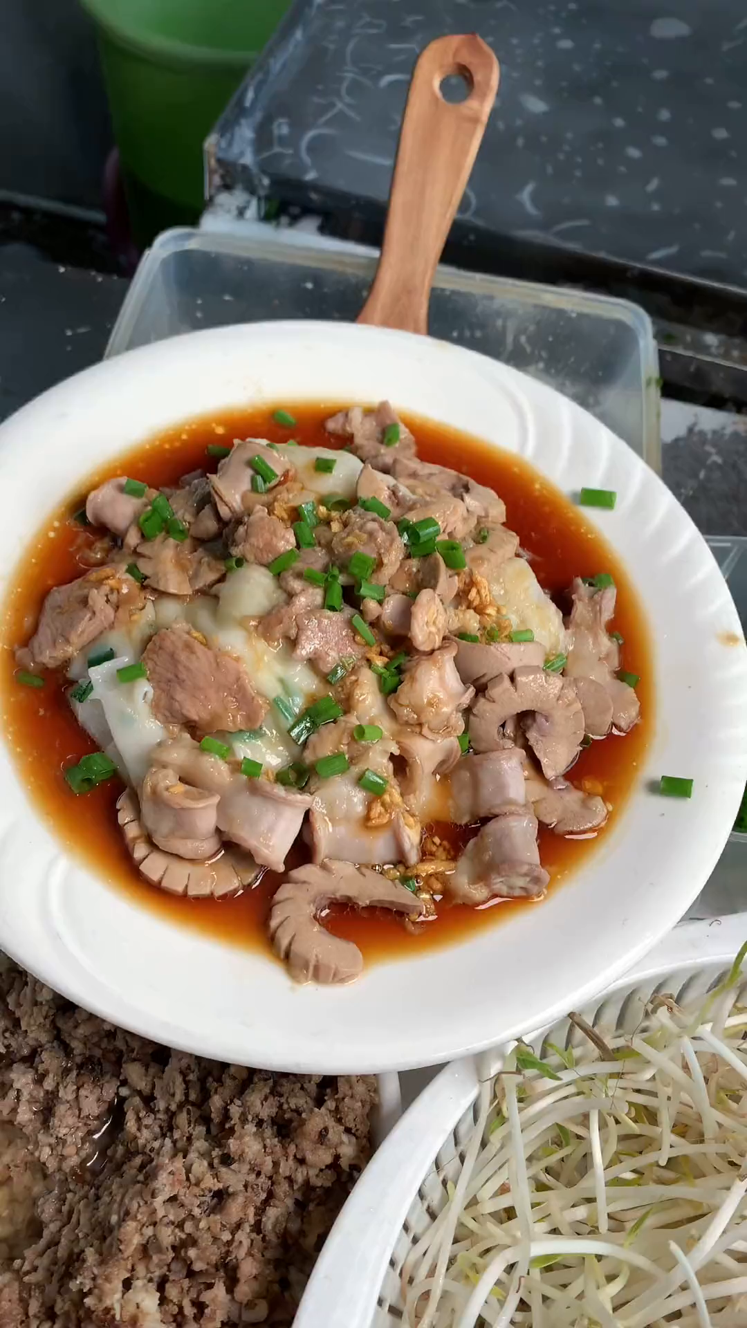 天花板是海鲜肠粉,这种猪杂的也不赖