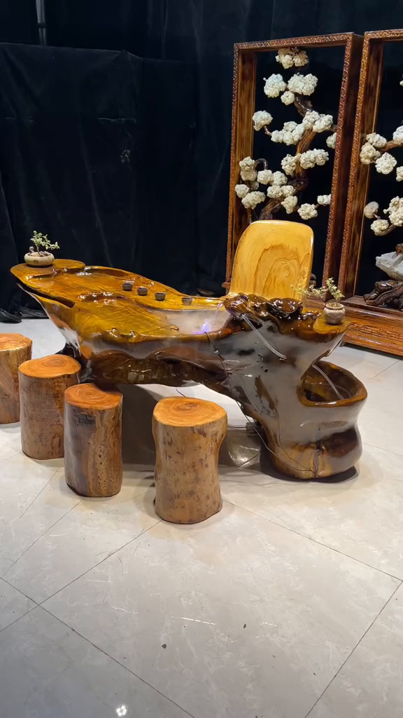 匠心制作根雕艺术根雕茶台_312