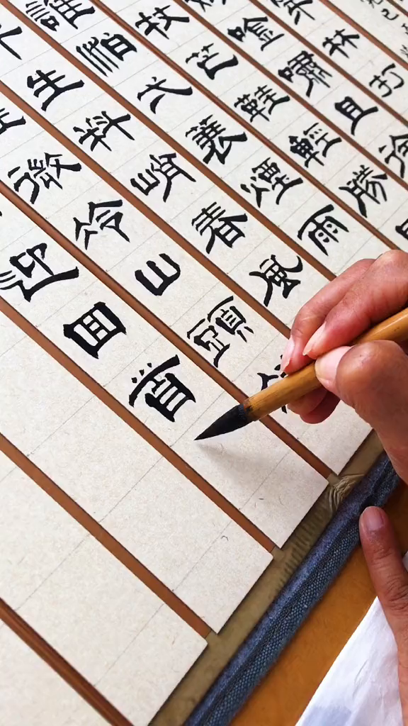 册页:隶书定风波,莫听穿林打叶声-度小视