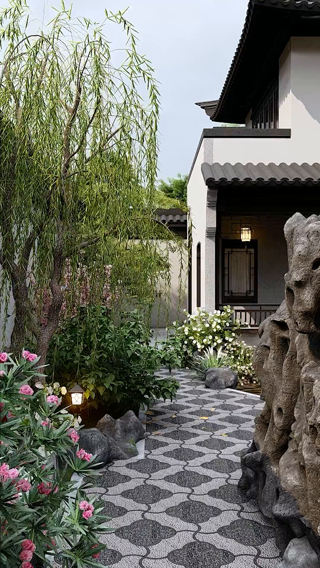 130㎡古朴典雅中式庭院,大气耐看传统风格