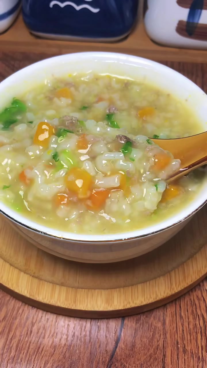南瓜牛肉粥宝宝辅食香甜软糯