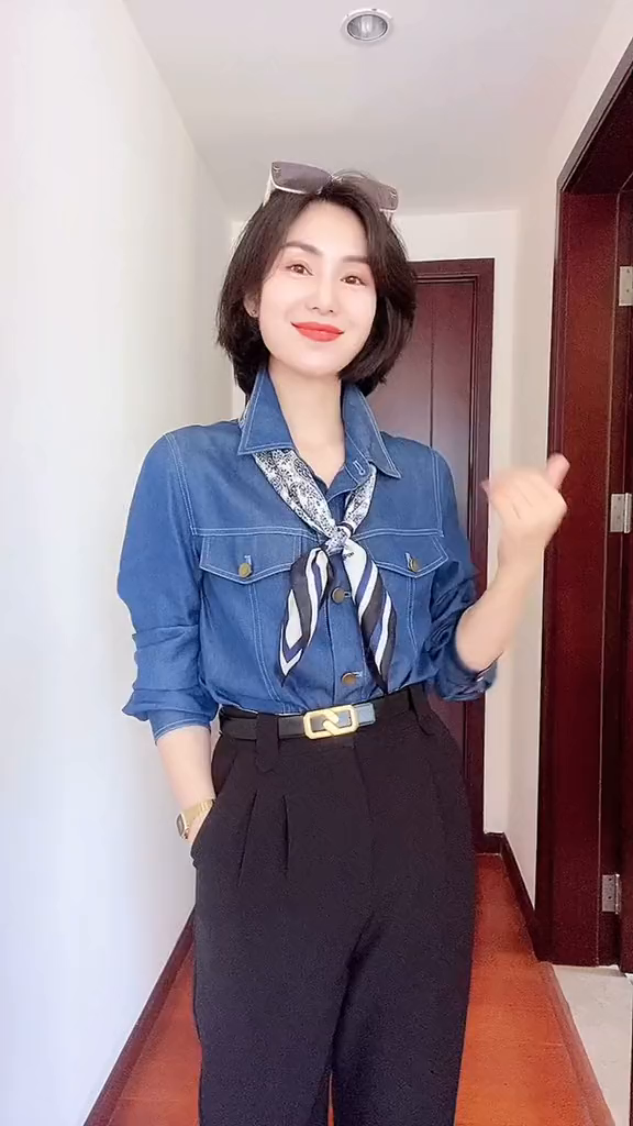 平结系法,学会了吗衬衫控丝巾系法大全