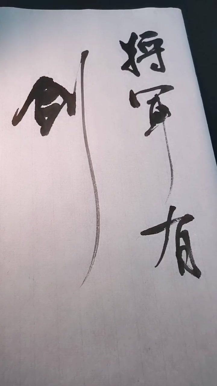 书法美写分享将军有剑不斩苍蝇