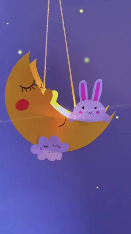 用卡纸和矿泉水瓶做个好看的月亮灯笼-度小视