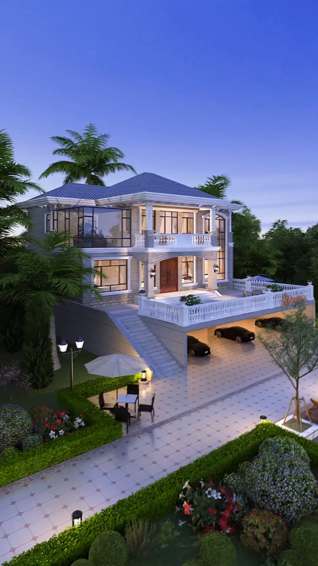 农村房子这样建,100年不过时!架空层自带车库,既防水又防潮-度小视