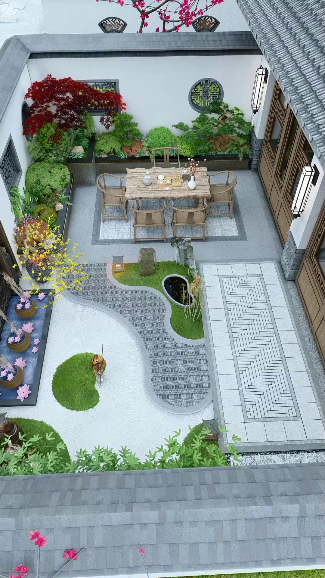 60平方中式庭院长这样