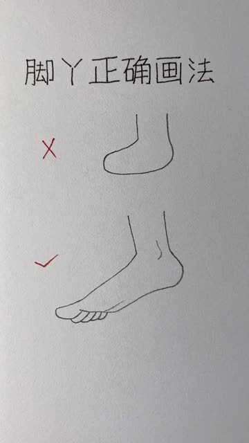 简笔画:教你脚丫的正确画法
