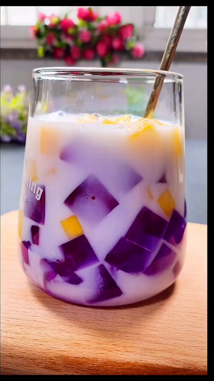蝶豆花果冻撞奶你有做过吗