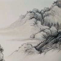 米小鹿青绿山水作品