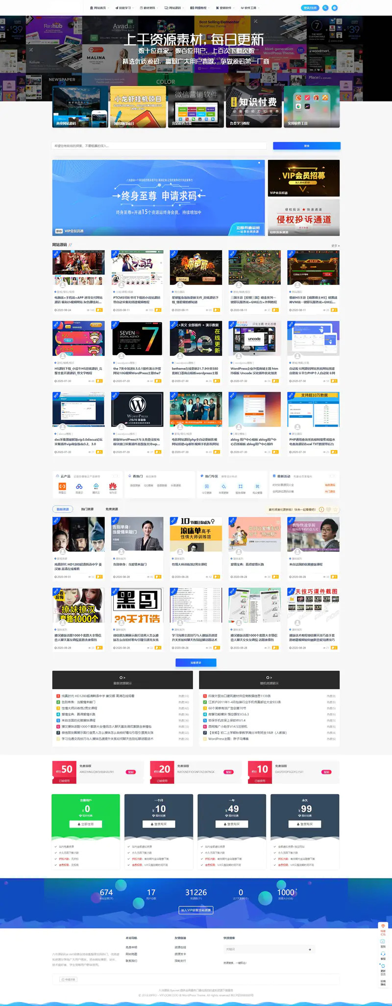 资源在线整站31212个源码打包完整运营版，带RiPRO主题无需授权-柏焕网-专注分享网络赚钱-创业副业项目-源码和软件分享