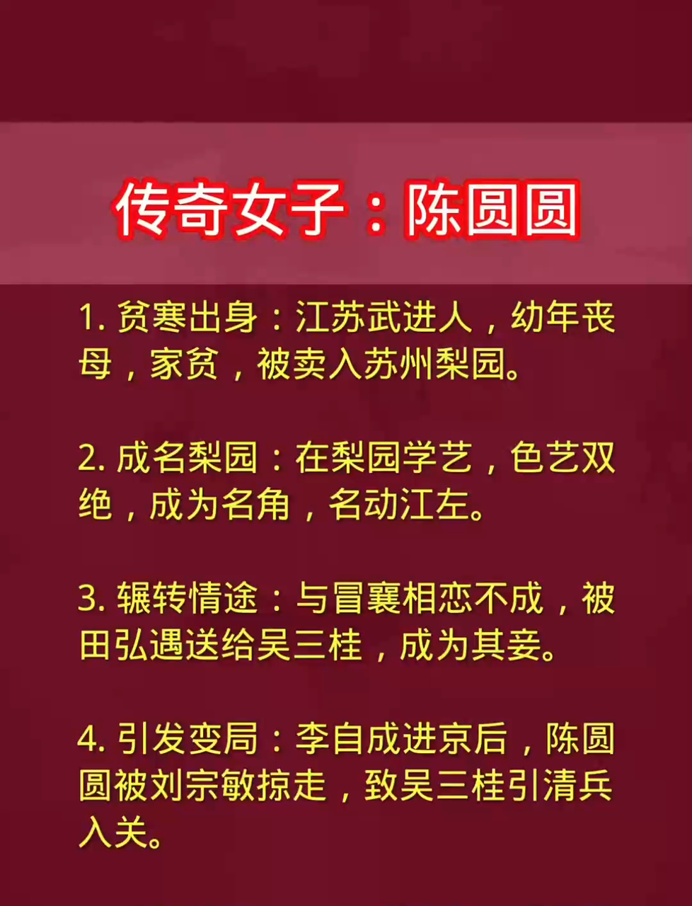 探寻传奇女子陈圆圆的跌宕人生,揭秘其在历史长河中的独特印记