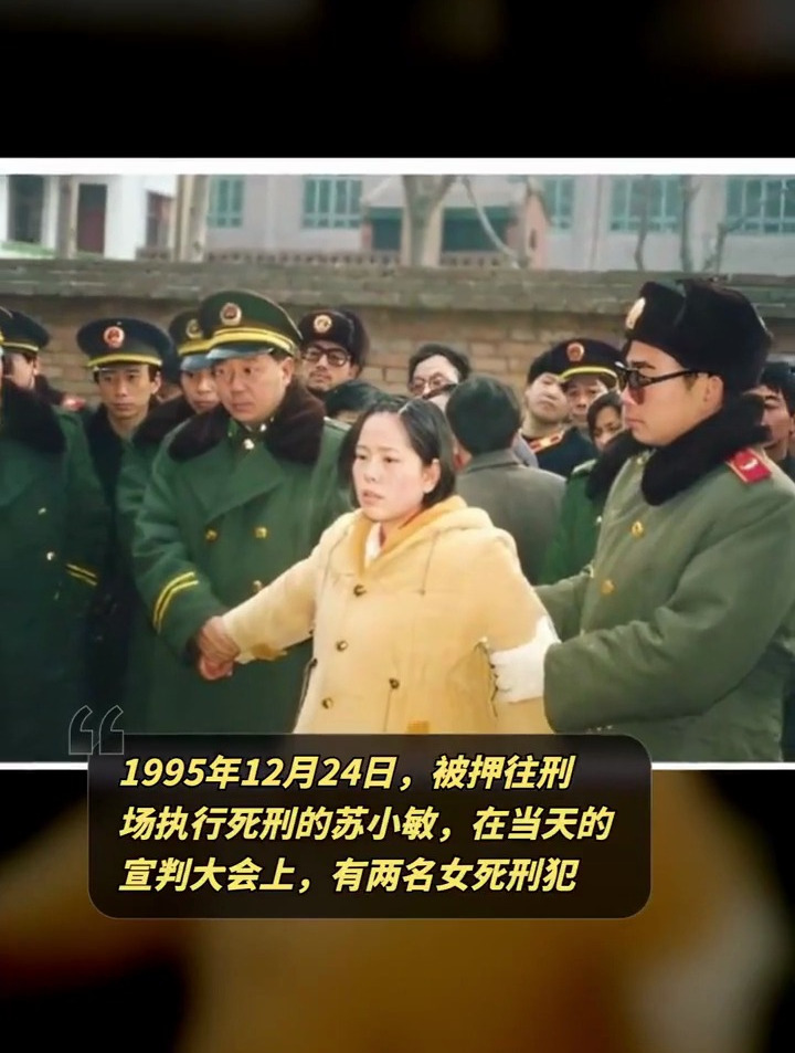 1995年12月24日,被押往刑场执行死刑的苏小敏