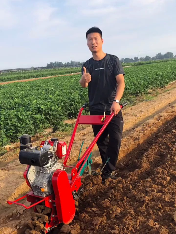 链轨小红牛多功能微耕机家用翻地松土神器小型开沟机-度小视