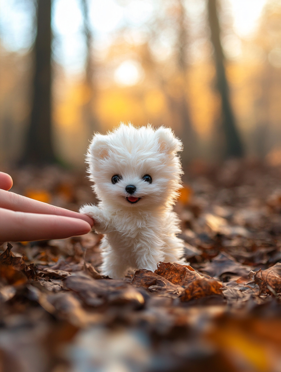 活泼的小泰迪宠物狗