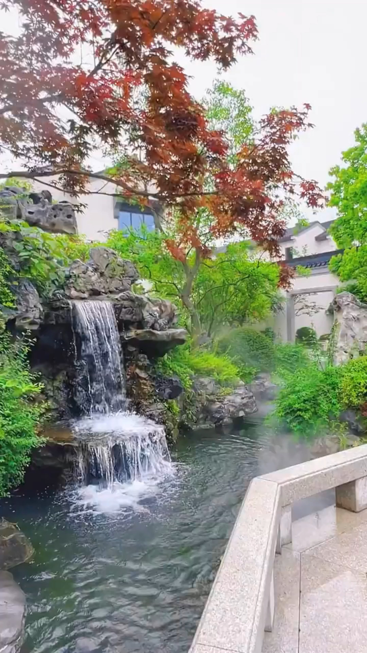 中式古典山水园林庭院,太赞了!-度小视