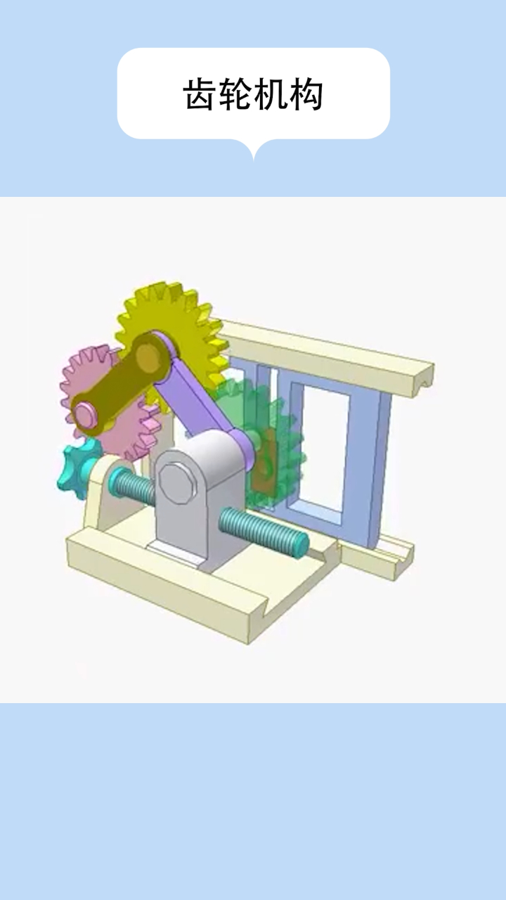 一种往复运动位置可调的齿轮机构