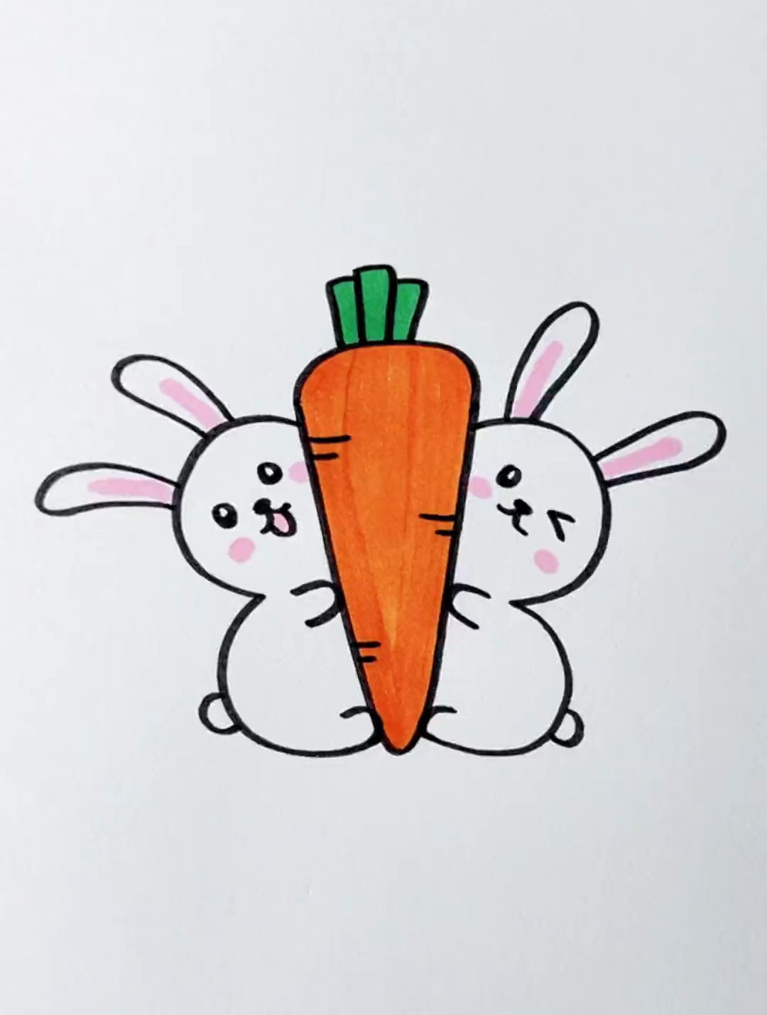 2-3岁简笔画 兔子图片